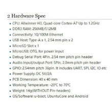 NanoPi NEO Open Source Allwinner H3 Entwicklungsboard Super Raspberry Pi Quad-Core -A7 DDR3 (RAM 256MB)
