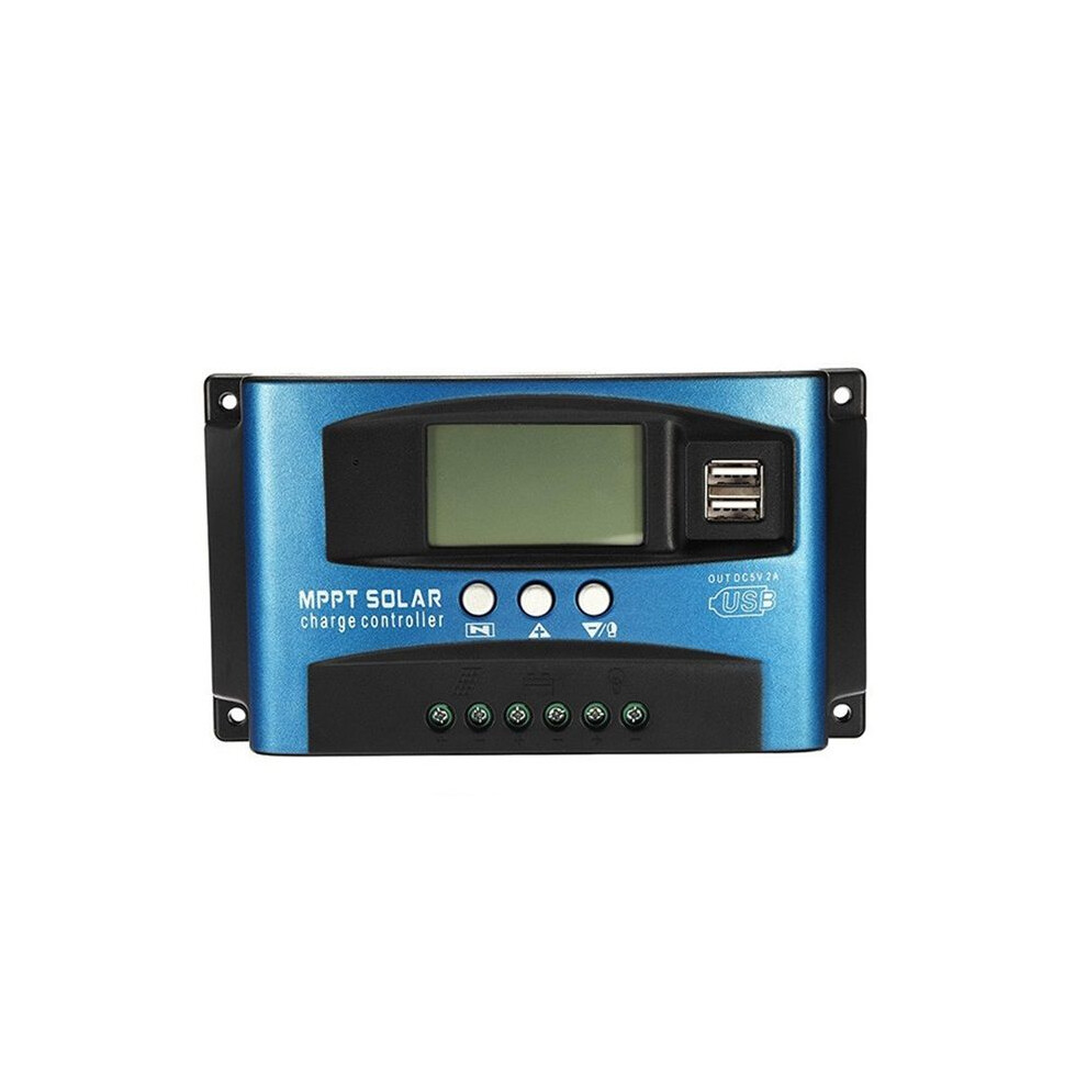 Mppt Solar Controller Dual Usb Lcd Display 12V 24V Auto Cell Panel Charger Regulator With Load(30A) 4854171158970