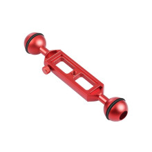 Ausziehbarer Armhalter, 20 cm verstellbare Länge, mit Kugelgelenk (25 mm Durchmesser), 1/4-Zoll-Schraubgewinde, Tauchhalterung, Rot