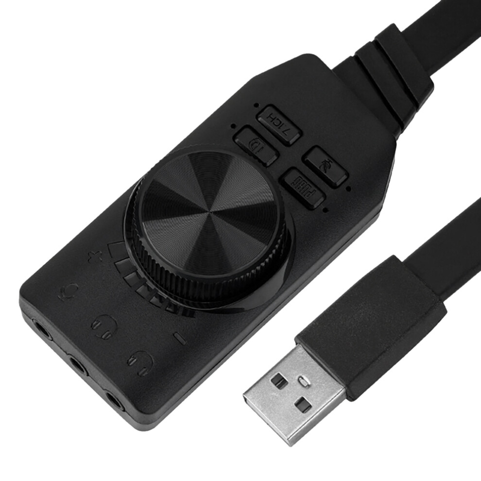 Usb Sound Card Adapter 7.1 Channel 3.5Mm Audio Interface Usb2.0 Microphone Headset Computer Game 4854171150950