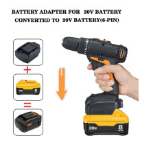 Battery Adapter for 20V Series Conversion 6PIN Lithium Tool Converter