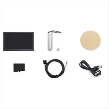 7 Inch IPS Display USB Chassis Secondary Screen RGB Atmosphere 800X480 with Sound Pickup Function Black