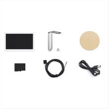 7-Zoll-IPS-Display, USB-Anschluss, Zweitbildschirm RGB Atmosphere 800x480 mit Tonaufnahmefunktion, Silber