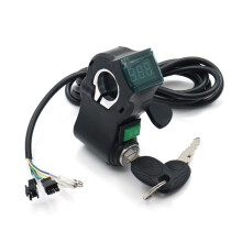 Zündschlossschlüssel, Daumengashebel, Voltmeter, digitale Spannungsanzeige für E-Bike M365 Universal