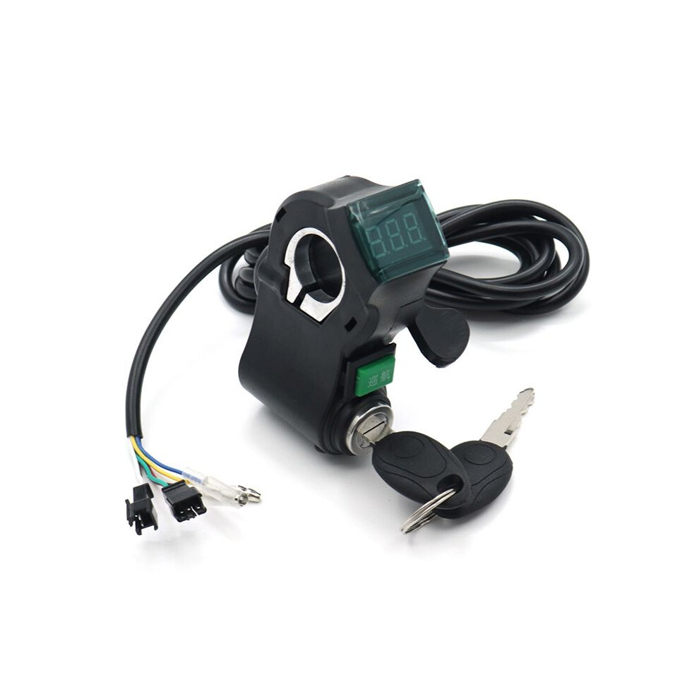 E-Bike Ignition Lock Key Thumb Throttle Voltmeter Digital Voltage Display For M365 Universal 4854171156570