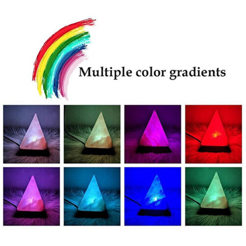 Himalayas Crystal Salt Lamp USB Led Pyramid Decorative Atmosphere 1