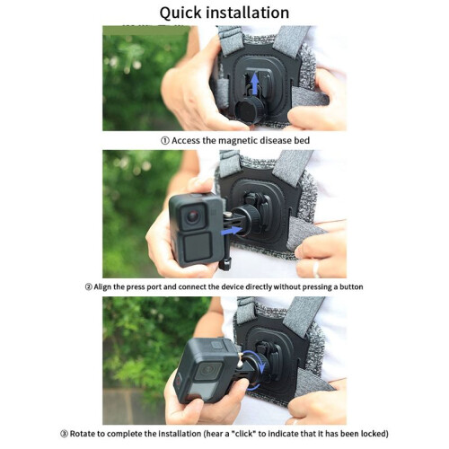 For Go 3 Sports Camera Magnetic Multifunctional Head Base Adapter Accessory,A