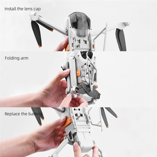Foldable Landing Gear for Mini 3/Mini 3 Pro Extension Support Legs Protector Drone Accessories Orange 1