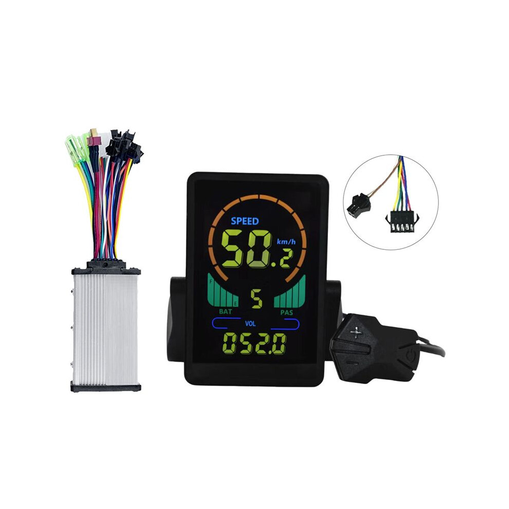 M7c Electric Bike Lcd Display Color Meter 24V-60V+36V 350W Sine Wave Controller Uart For E Scooter(Sm 5+2Pin) 4854171163158