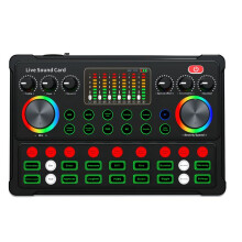 M3 RGB LED Kabellose Bluetooth-kompatible externe Mischpult-Soundkarte mit Rauschunterdrückung für Live-Streaming und Gesangsaufnahmen