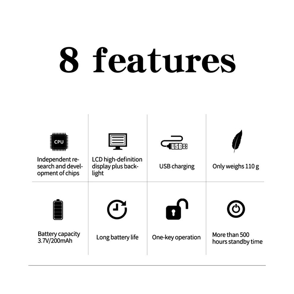 Smart Time Lock Lcd Display Electronic Timer Switch Usb Rechargeable Padlock Travel Timer-Qing 4854171168979