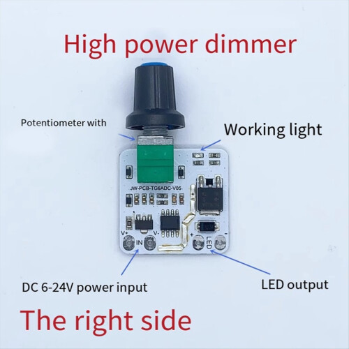 LED Constant Voltage Dimmer Board Control Module Table Lamp Stepless Knob Potentiometer Live Fill Light Module,A 2