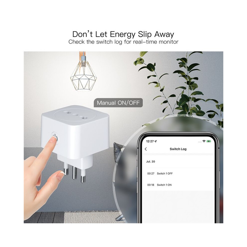 Tuya Wifi Smart Plug 16A Italian Voice Control Power Monitor Timer Socket For Home Life 4854171186317
