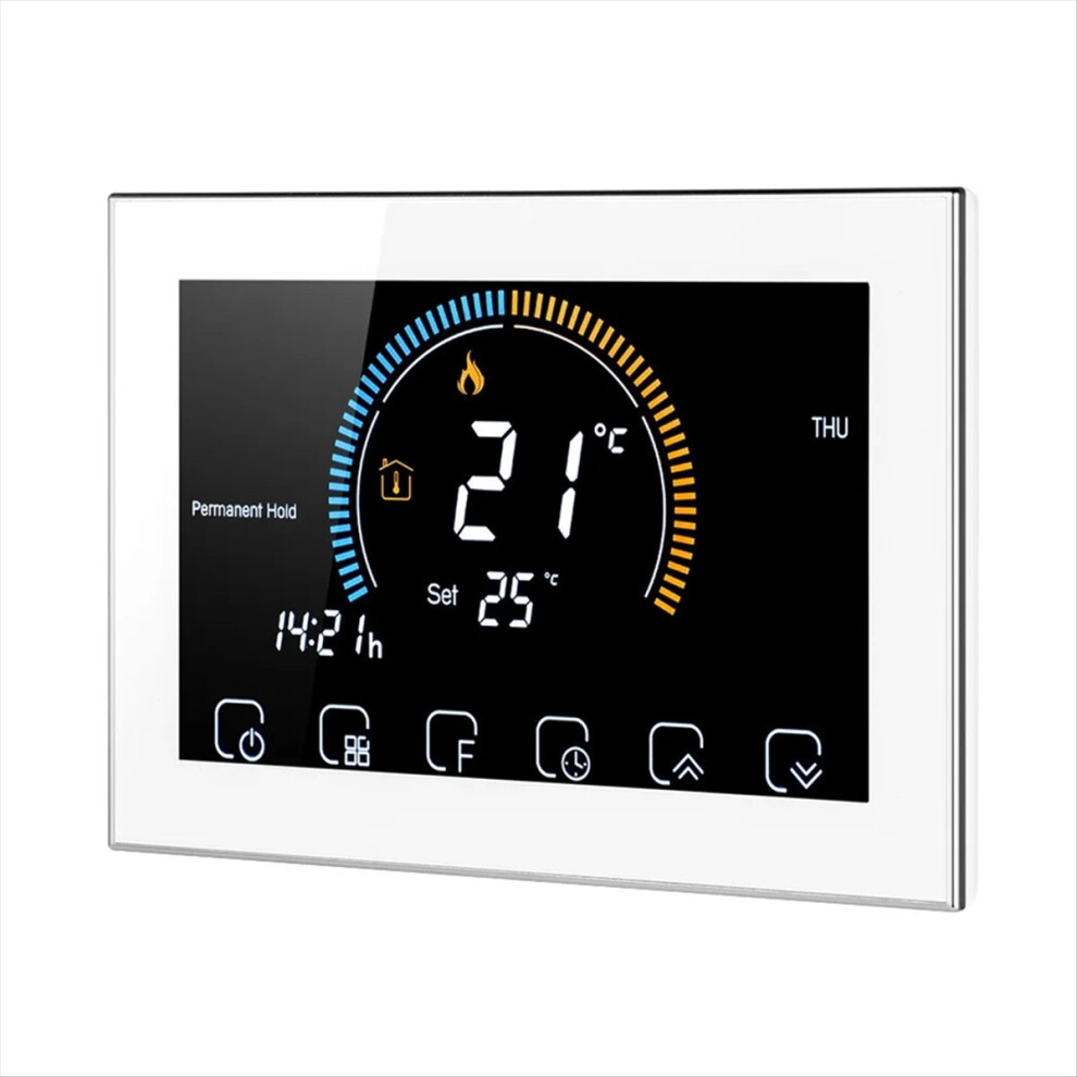 Smart Tuya Voice Control Programmable Thermostat App Lcd Water/Gas Boiler Heating Wifi White 4854171102188