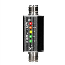 LED-SWR-Meter für den Frequenzbereich 3–30 MHz, Kurzwellen-Stehwellenanzeige mit 5-mm-Buchse