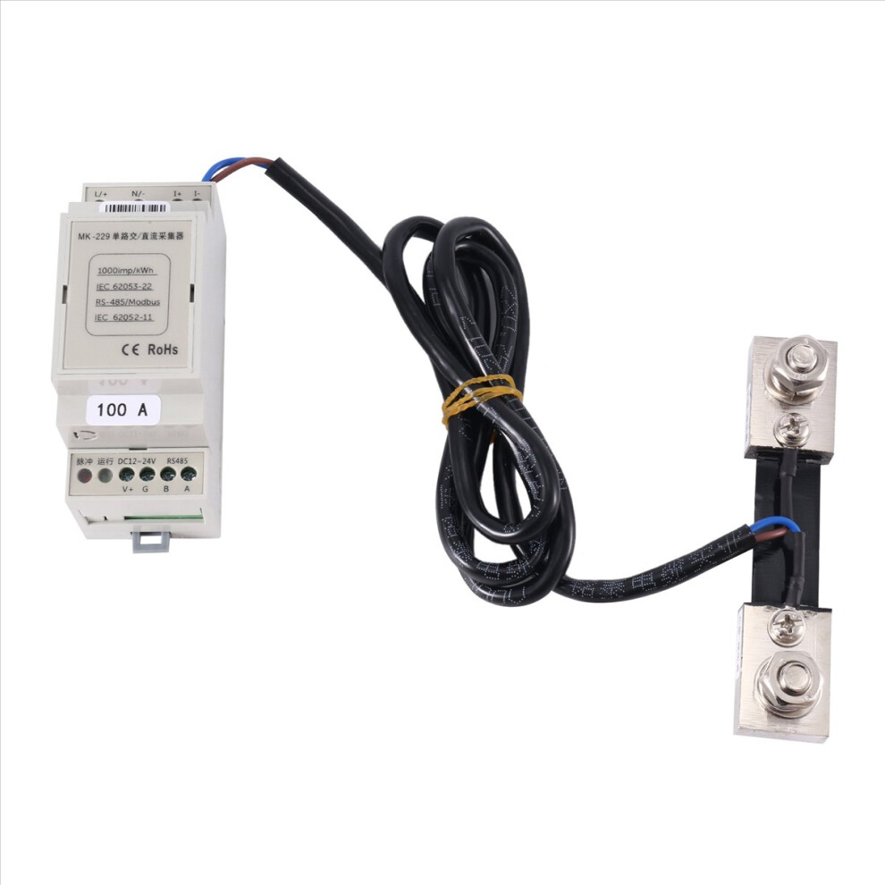 Single Phase Energy Meter Dc/Ac Electric Power Wattmeter Voltmeter Ammeter Digital Voltage Din Rail 4854171183200