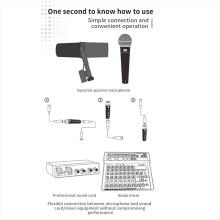 Q2 Dynamischer Mikrofon-Vorverstärker, 28 dB Verstärkung, 48 V, Metallgehäuse, Q-2 für Live-Auftritte