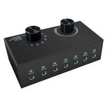 3,5-mm-Kopfhörerverstärker, Stereo-Audio-Umschalter, 6 Eingänge, 1 Ausgang, tragbarer HiFi-Player