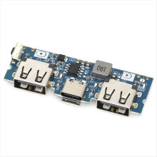 Micro-USB/Type-C 5V 2,4A Dual-USB 18650 Boost-Akkuladegerätplatine, Powerbank-Zubehör für Handys, DIY-Projekte