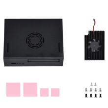 Für VisionFive2 Spezialmetallgehäuse mit Lüfter Mini-Host-Computer Schutzart IP30 Mehrere Schnittstellen