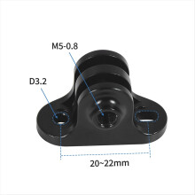 Für GoPro 12/11 Kamera-Stoppuhrhalterung, Lochabstand 20–22 mm, Verlängerung, Metall, umwandelbar, B