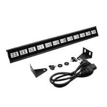 12er-Pack UV-Lichtleisten-Wandfluter für Halloween, fluoreszierende LED-Projektionsleuchten für Bühne und Bühne, UK-Stecker