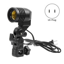Fotostudio-Leuchte mit E27-Fassung, 1,8 m Kabel, Lampenstativ mit Schirmhalterung und US-Stecker