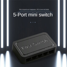 Mini-Netzwerk-Switch mit 5 Ports, Ethernet-Internet-Splitter, Desktop-PC, 10/100/1000 Mbit/s, RJ45-Hub, Gigabit-Ethernet, Schwarz, US-Stecker