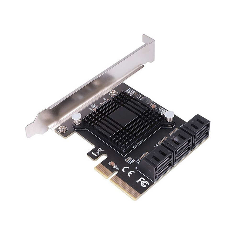 3 Pci Expansion Card Pci-E/Pcie Controller Multiplier Sata3 6Gbps Asmedia Asm1166 Chip For Hdd Ssd 4X 4854171184030