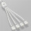 5V 3-Pin Extension Cable for Computer Motherboard 1 Point 4 Hub Connection ARGB Splitter, White 1