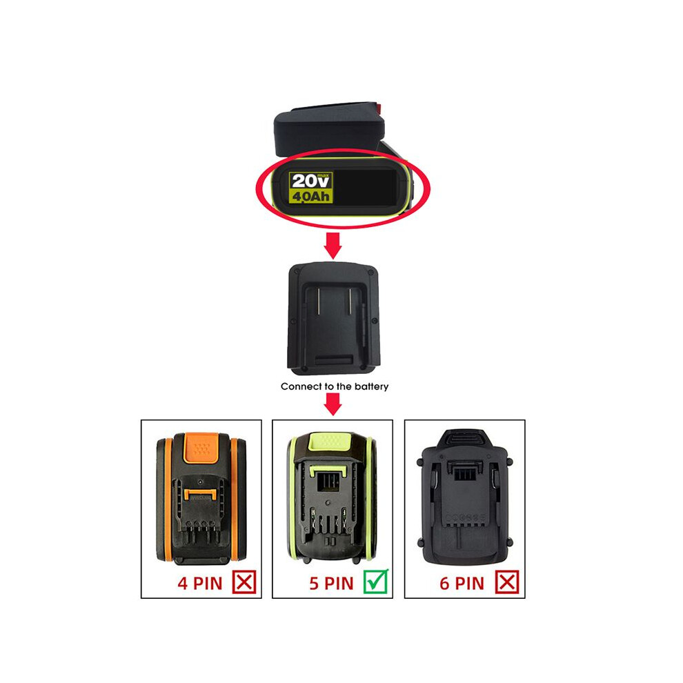 Battery Adapter Converter For 20V 5Pin Conversion 18V Pba Lithium Ch Tool Green 4854171153241