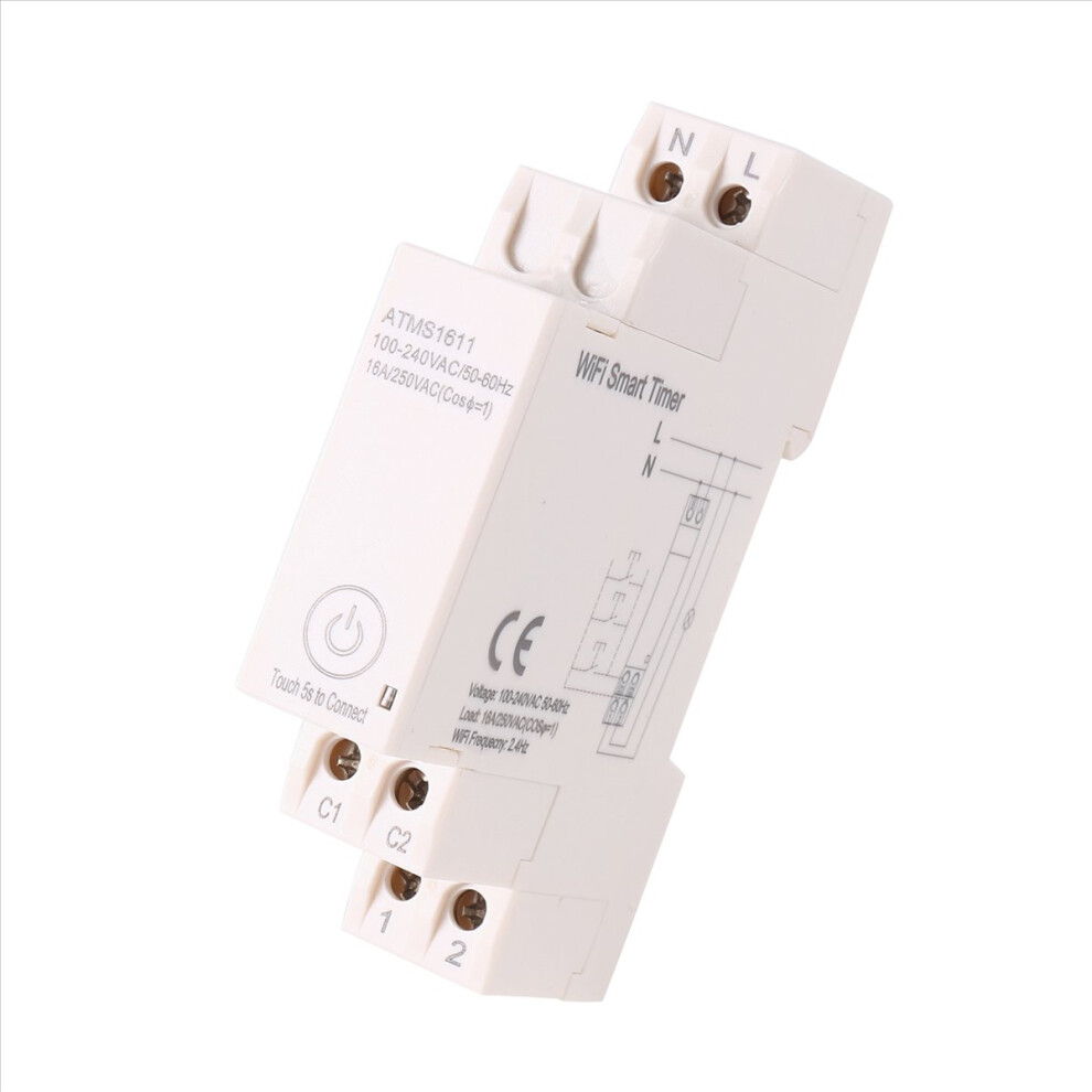 Atms161 Wifi Smart Timer & Electricity Meter Tuya App Switch 100-240Vac 16A 250Vac 4854171182753