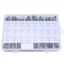 460PCS Aluminum Electrolytic Capacitor High Frequency Inline Kit 24 Kinds Of Specifications Resistance Value