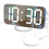 LED Vibration Alarm Clock Multifunctional Dual USB Charging Mute Bedside Automatically Adjust Brightness White 1