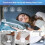 LED Vibration Alarm Clock Multifunctional Dual USB Charging Mute Bedside Automatically Adjust Brightness White 7