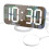 LED Vibration Alarm Clock Multifunctional Dual USB Charging Mute Bedside Automatically Adjust Brightness White 9