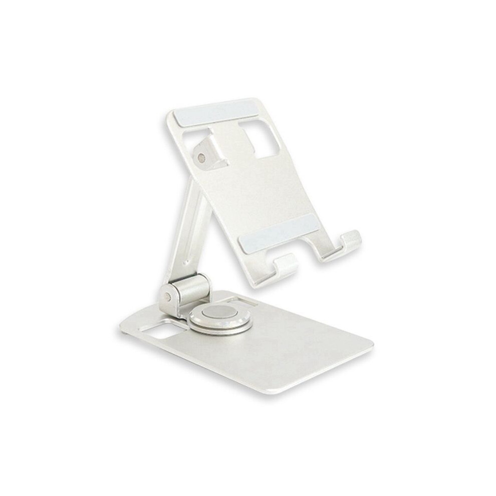 Multifunctional Double Folding Mobile Phone Aluminum Alloy Bracket Rotatable Lazy Tablet Bracket, White 4854171171863