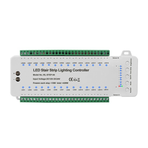 28 Steps Stair Light Controller with Remote- Reactive Lighting - System Automatic LED 1