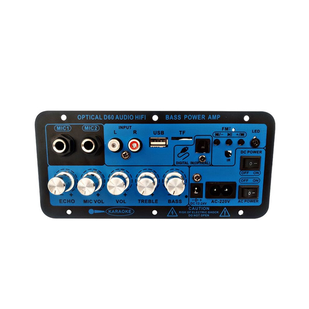 Car Bluetooth Digital Amplifier Board Dual Microphone 5.0 Stereo Subwoofer Karaoke Eu Plug 4854171184504
