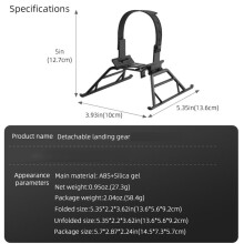 Foldable Landing Gear Tripod for 3 Pro / Silicone Strap Extension Support Legs Protector Drone Accessories