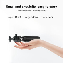 Multifunctional Portable Mini Bracket VLOG Live Stabilizer Tripod with Phone Clip Steady Shot Anti-Shake Bracket, Red