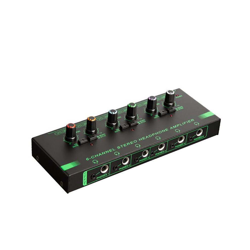 6 Channels Stereo Headphone Amplifier Audio Interface Low Noise Sound Mixer Recording Studio Monitor For Guitar 4854171193278