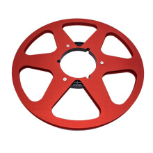 Neue analoge Audio-Metallbandspule 10,5 Zoll x ¼ Zoll - Nabenöffnung, Aluminium-Aufwickelvorrichtung (rot)