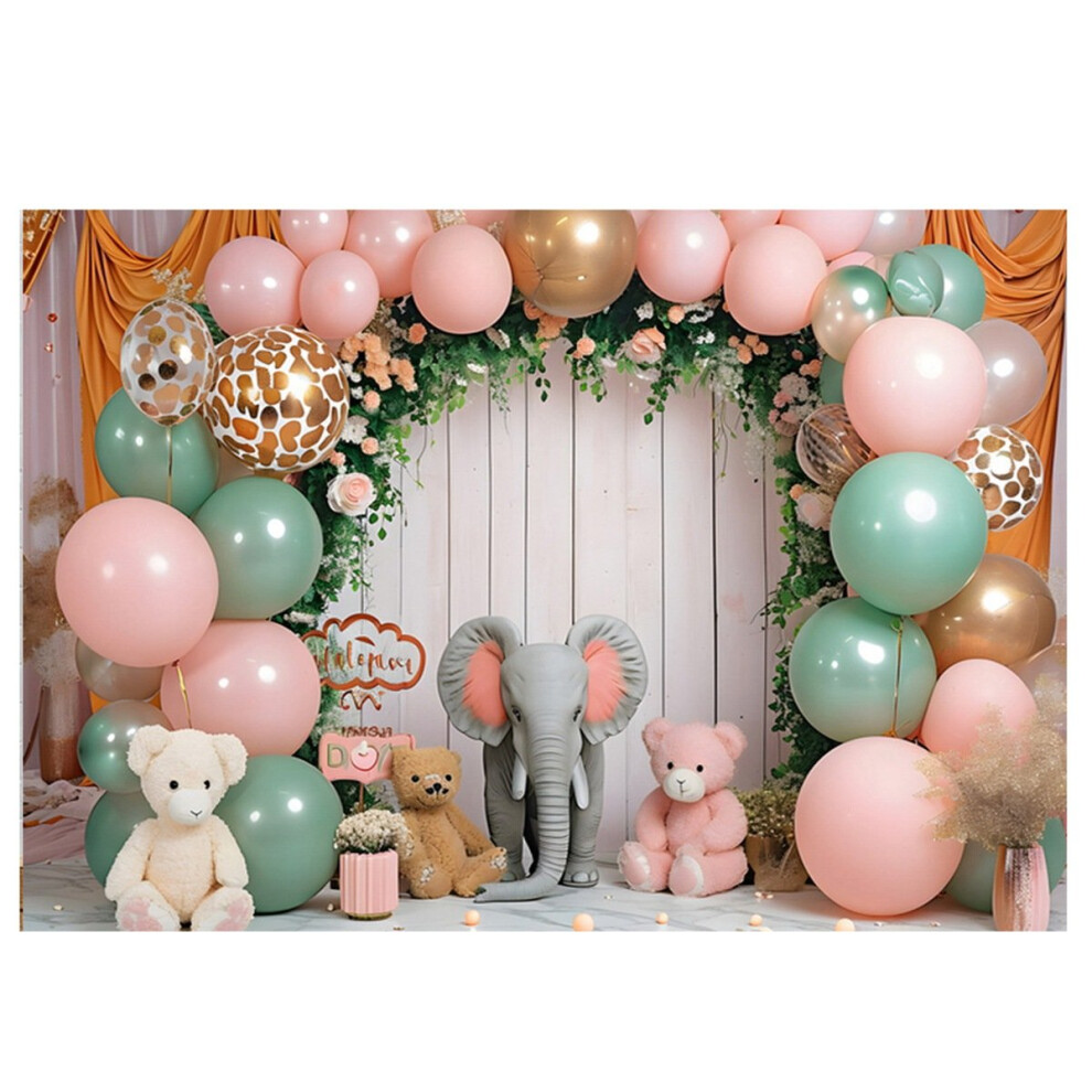 210X150cm Children's Animal Birthday Background Cloth Party Balloon Photography Decor, B 4854171119988
