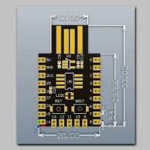 Für Flash-Mikrocontroller-Entwicklungsboard RP2040 USB Typ-A Version 4MB Modul