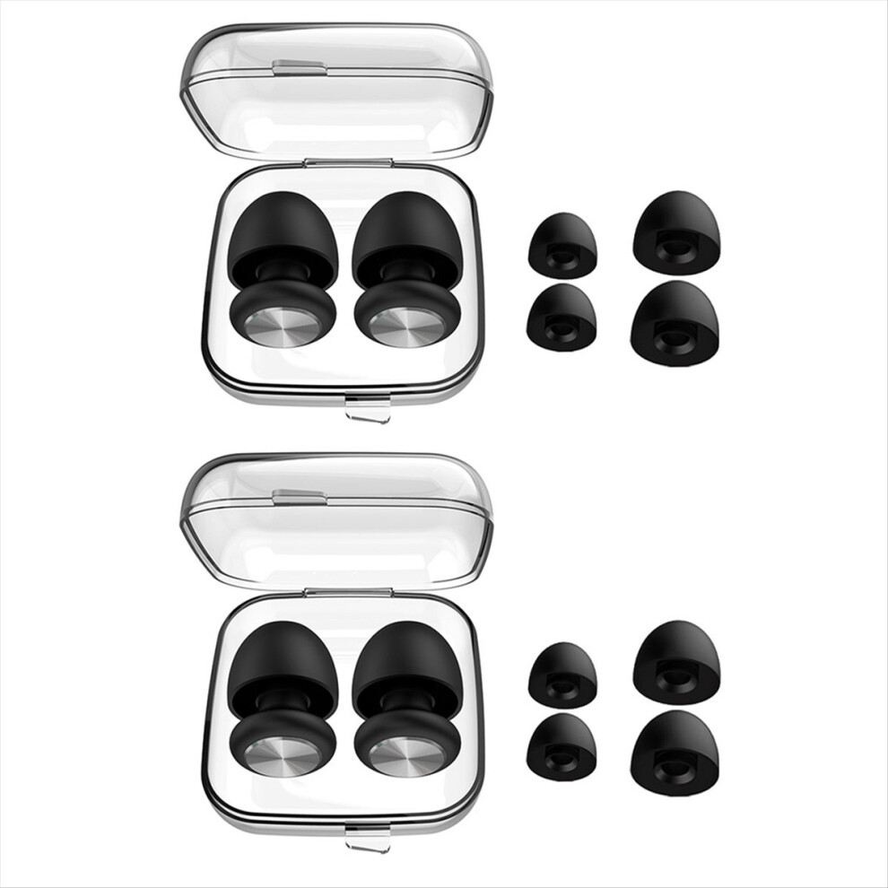 Exogio Black Ear Plugs For Noise Reduction Waterproof Silicone Plug Reduction, Work & Sensitivity