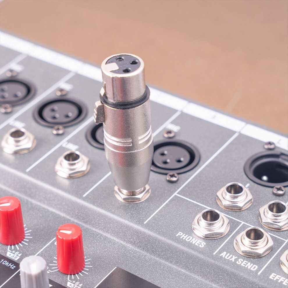 5Pcs Unbalanced Xlr Female To 1/4 Inch Mono Male Plug Cable Adapter 6.35Mm For Mixers, Microphones 4854171109026
