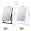 US Plug LED Live Mirror 15 Lights Standing Folding Vanity Compact Cosmetic with Touch Dimmer Switch,White 1