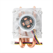 ICE CPU-Turmlüfter horizontal für Pi 5 5V Kühler U-förmige Kupferrohrlamellen RGB