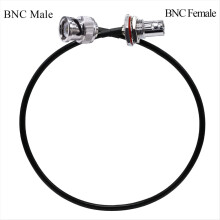 5 Stück RG58 BNC Stecker auf Buchse Jumperkabel-Buchse Crimpverbinder für Schottwandmontage, Koaxialkabel 50 cm